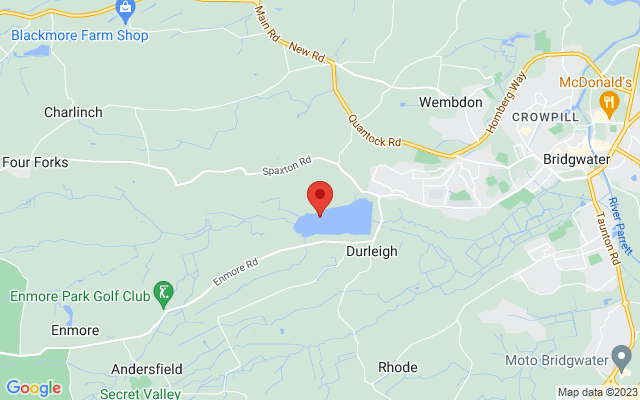 Durleigh Reservoir Location Map