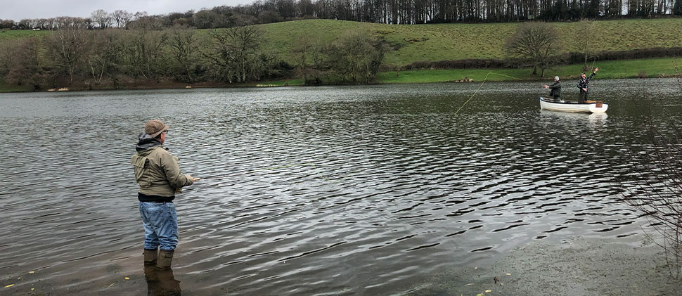 Men fishing at Hawkridge Reservoir